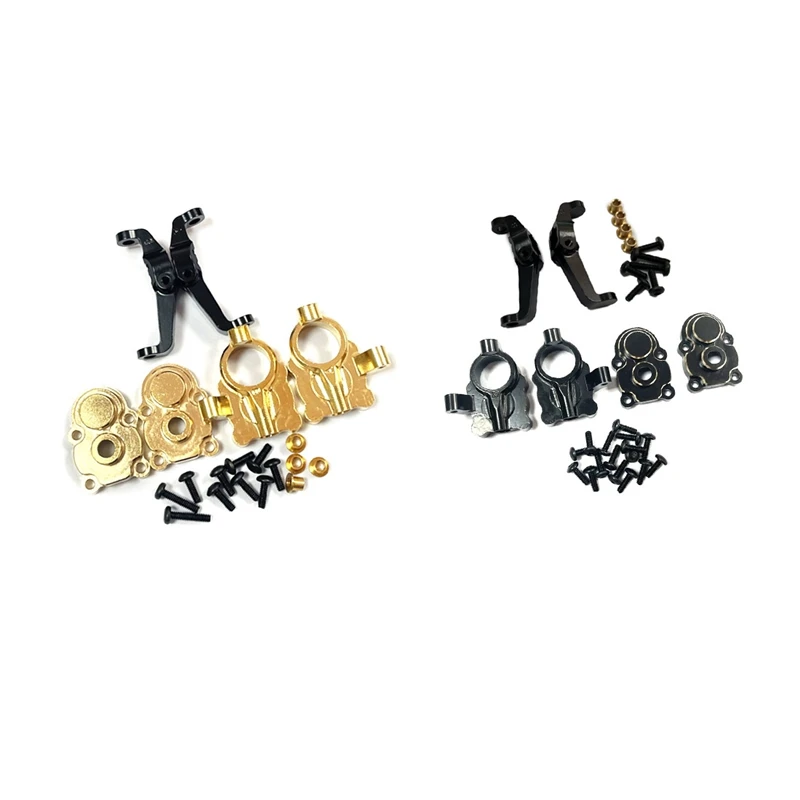

For FMS FCX24 Brass Front Portal Housing C-Hub Carrier Counterweight 1/24 RC Crawler Car Upgrades Parts Accessories