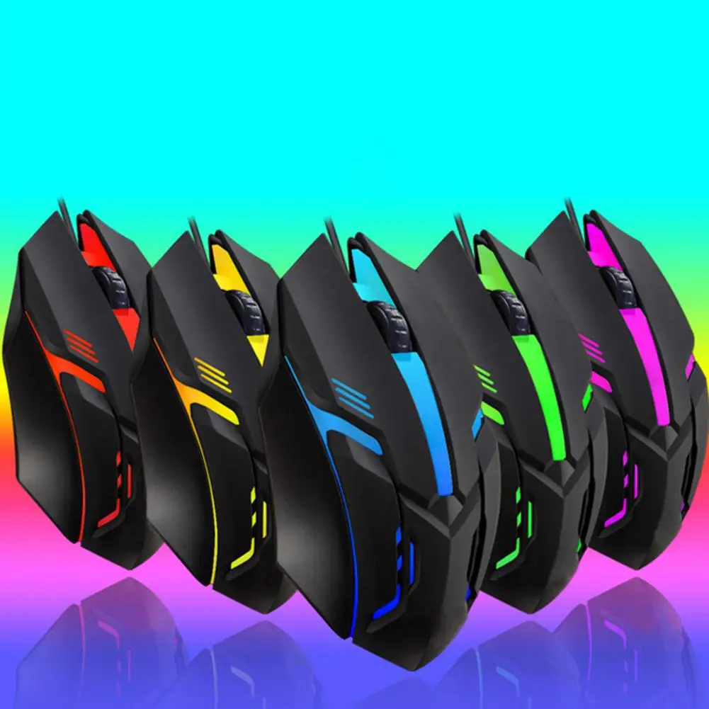 C3 Wired Mouse Ergonomic Luminous Quick Response Comfortable Grip Colorful Breathing Lamp USB Computer Gamer Mice For Desktop