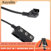 kayulin d tap to 3 pin male coiled power cable brand new for dslr camera accessories