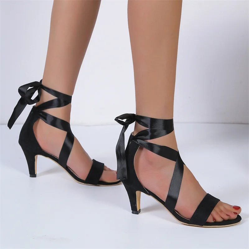 Heeled Sandals Women 2023 New Simple Back Zipper Fishmouth High Heels Women Shoes Summer Fashion Stiletto Women Sandals