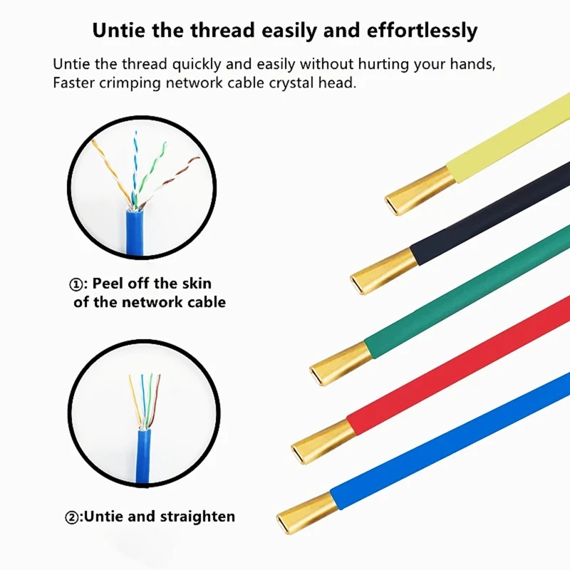 Выпрямитель для телефонных проводов CAT5 CAT6 CAT7 Rj11 5 цветов |