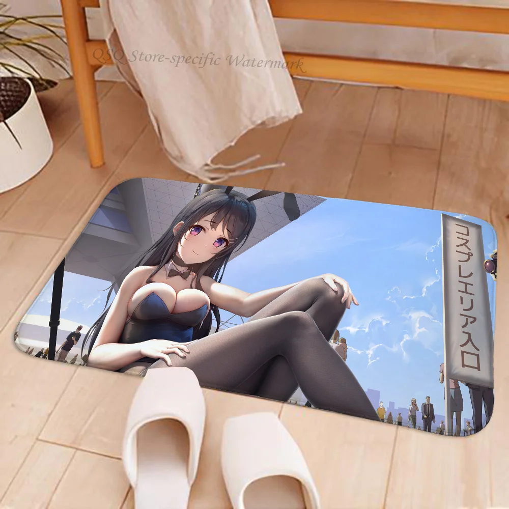 Фото Сексуальная Девушка S Seishun Buta Yaro Напольный Коврик 40x60 См Резиновый Противоскользящий Впитывающий Коврик Для Ванной К... №5