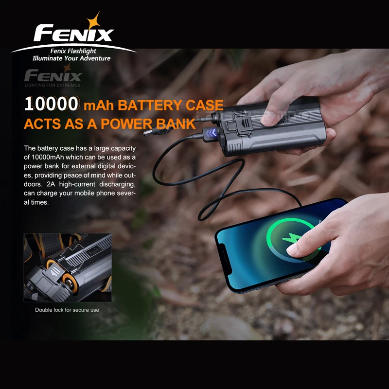3000 Lumens Fenix HP30R V2.0 Rechargeable Separate Search & Rescue Headlamp with Two 5000mAh Li-ion Batteries images - 6