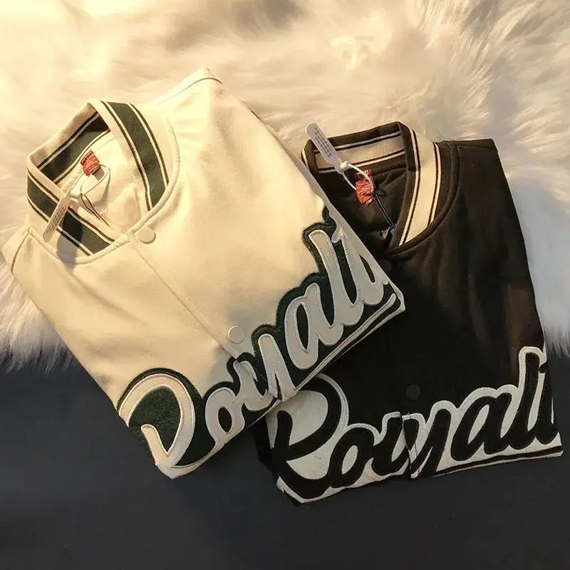 Винтажные бейсбольные куртки кардиган оверсайз для мужчин и женщин зеленая