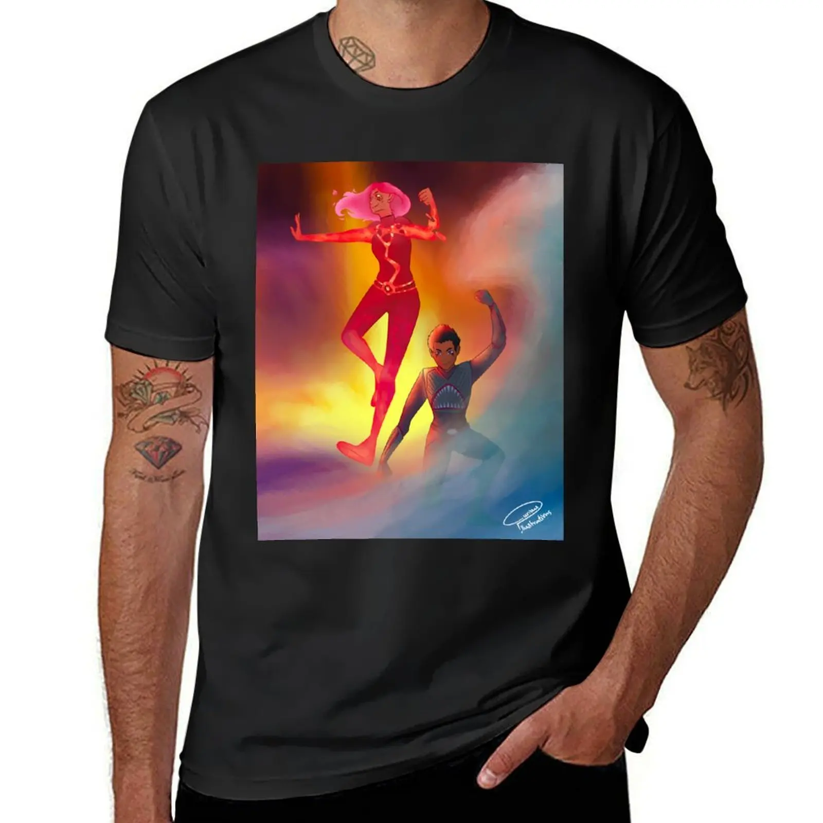 Футболка Sharkboy и Lavagirl индивидуальный дизайн ваш собственный винтажный стиль