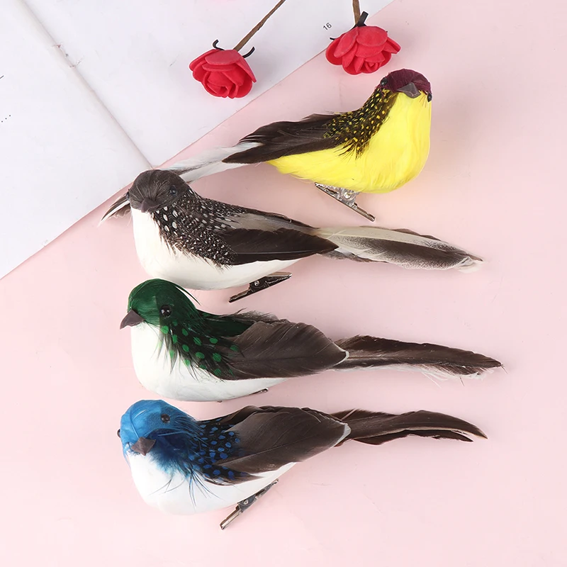

1pc Mini Fake Birds Artificial Feather Foam Doves Wedding Garden Decoration Ornament