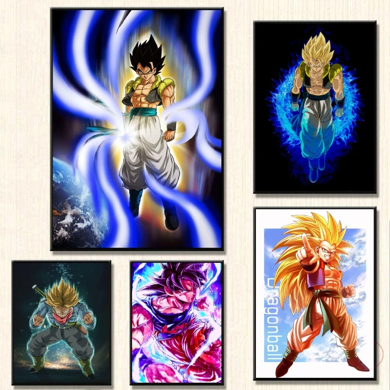

Canvas Art Walls Painting Dragon Ball Gogeta Poster Home Modern Living Room Decor Gifts Cartoon Character Picture Prints