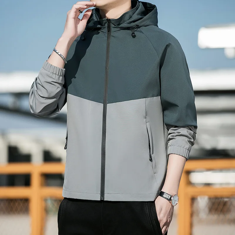 

2022 Men's New Autumn Fashion Casual Hooded Multicolor Jacket