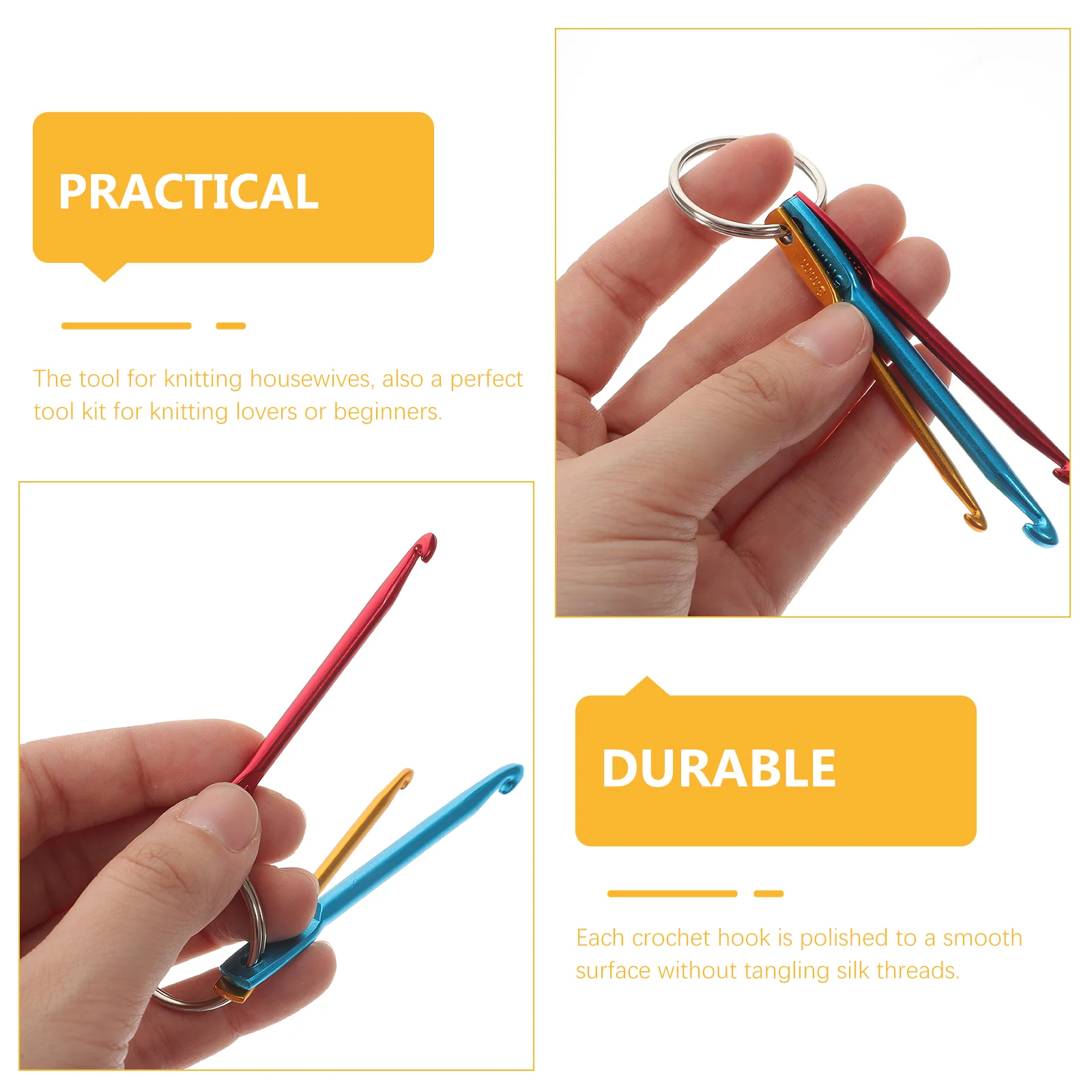 4 шт. крючок для ключей алюминиевый инструмент портативный плетения пряжи