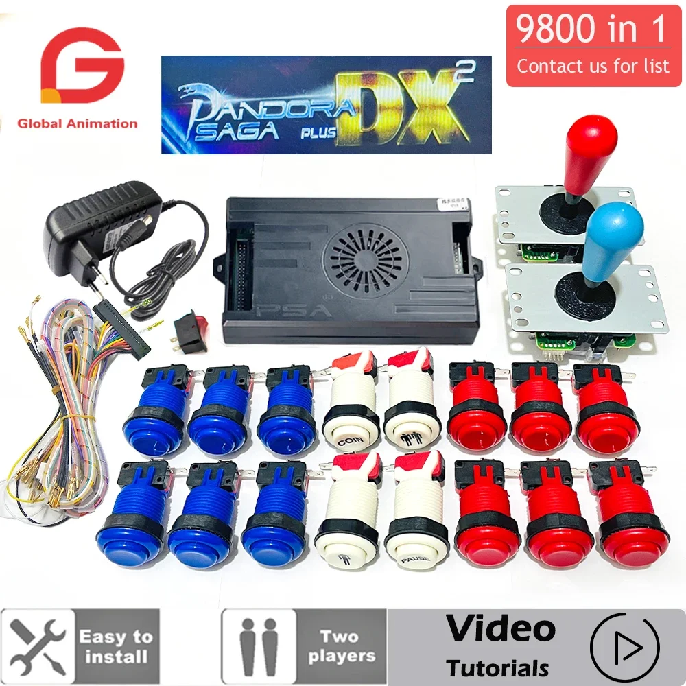 9800 в 1 Pandora Saga Box DX Special Plus DIY Kit 8-позиционный джойстик американском стиле кнопка