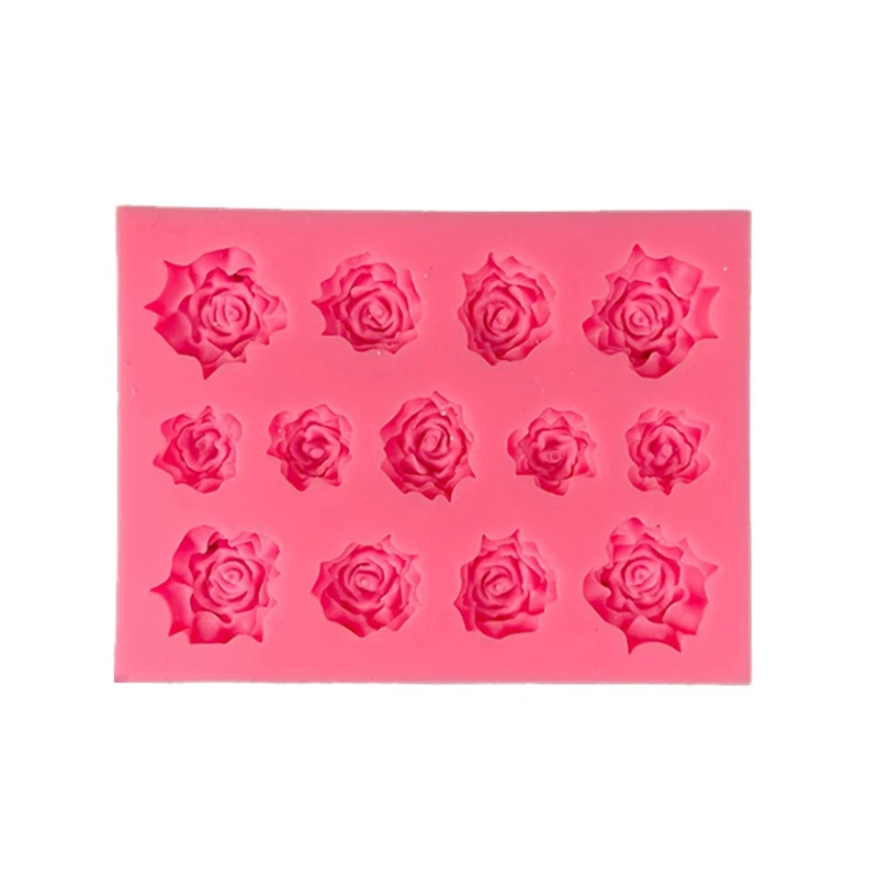 

LX9D Silicone Fondant Molds Flower Rosettes Shape DIY Handmade DIY Candle Resin Crafts Cake Decorating Tools for Kitchen