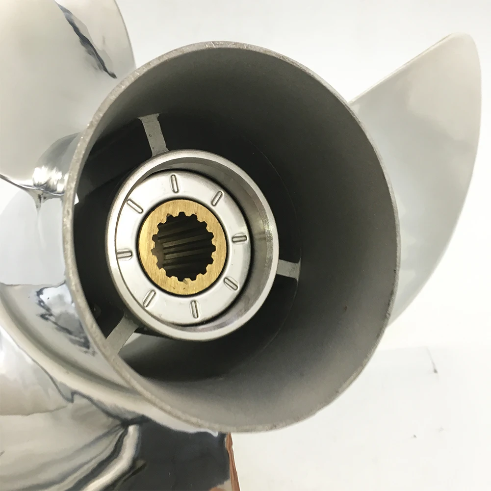 Лодочный пропеллер 13 1/4x15 для Honda 75HP-130HP 3 лезвия из нержавеющей стали Prop SS 15 зубьев