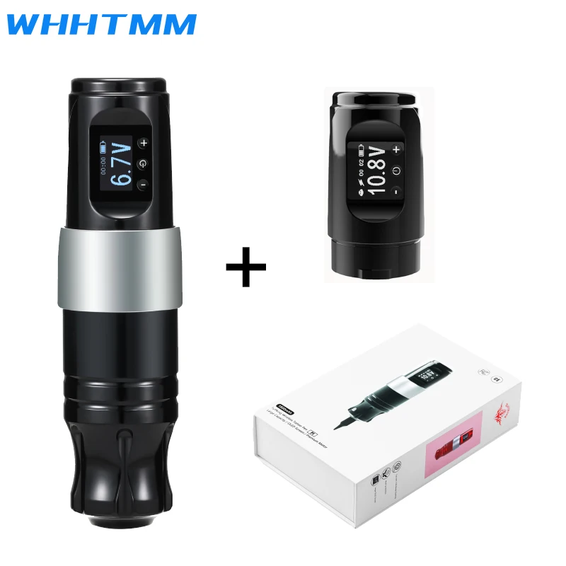 

Whhtmm New dual battery Wireless Tattoo Machine Pen Battery with Portable Power Pack 1800 Mah Digital LED Display For Body Art