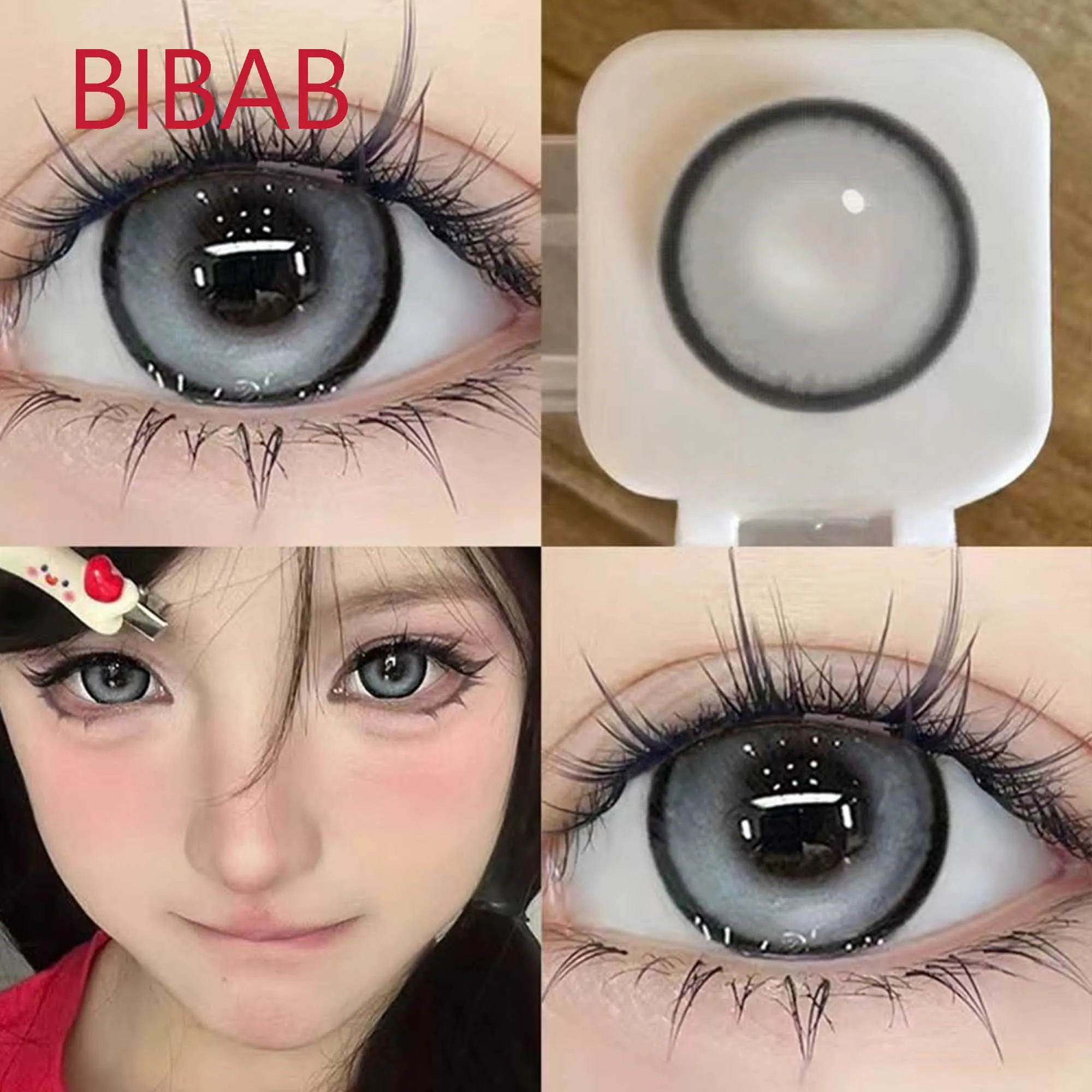 

Горячая Распродажа, серые цветные мягкие контактные линзы 14,50 мм для косметических линз для глаз
