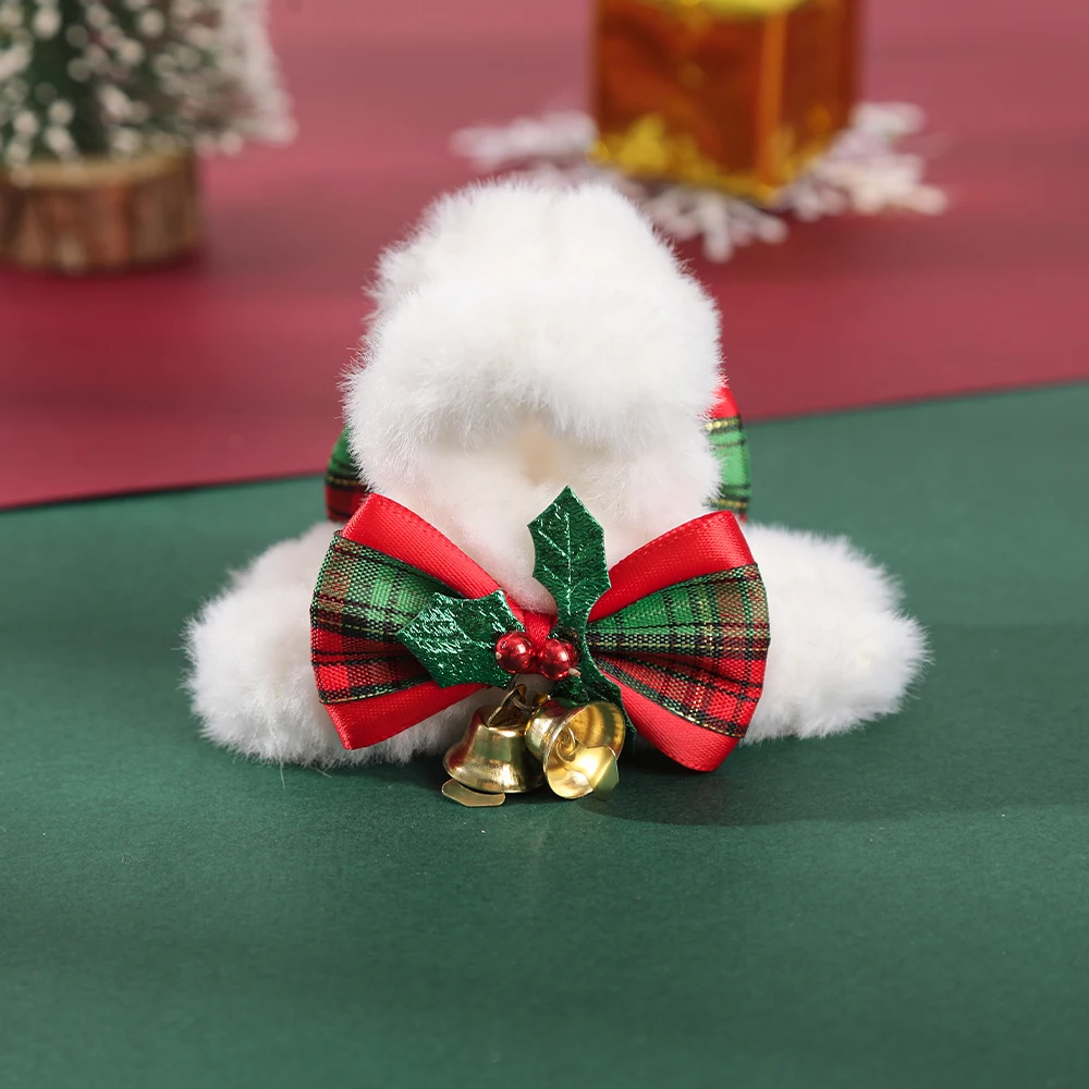 AWAYTR французский плюшевый красный бант рождественские Когти для волос звезда Y2k