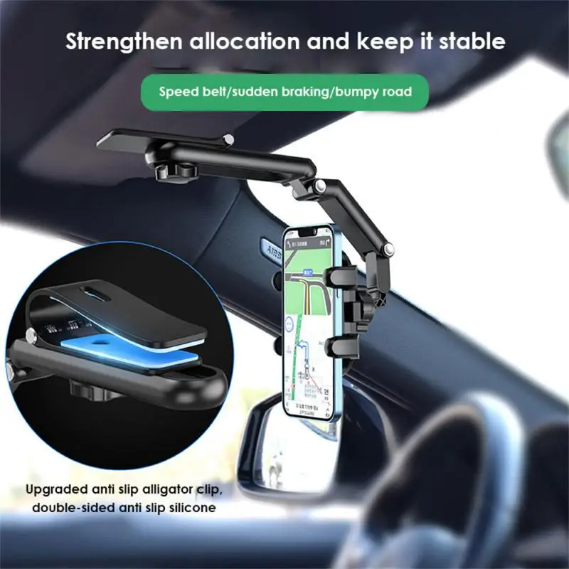 

Car Bracket Navigation Holder Rearview Mirror Phone Holder Navigation Bracket Adjustable Telescopic Car Mobile Phone Bracket