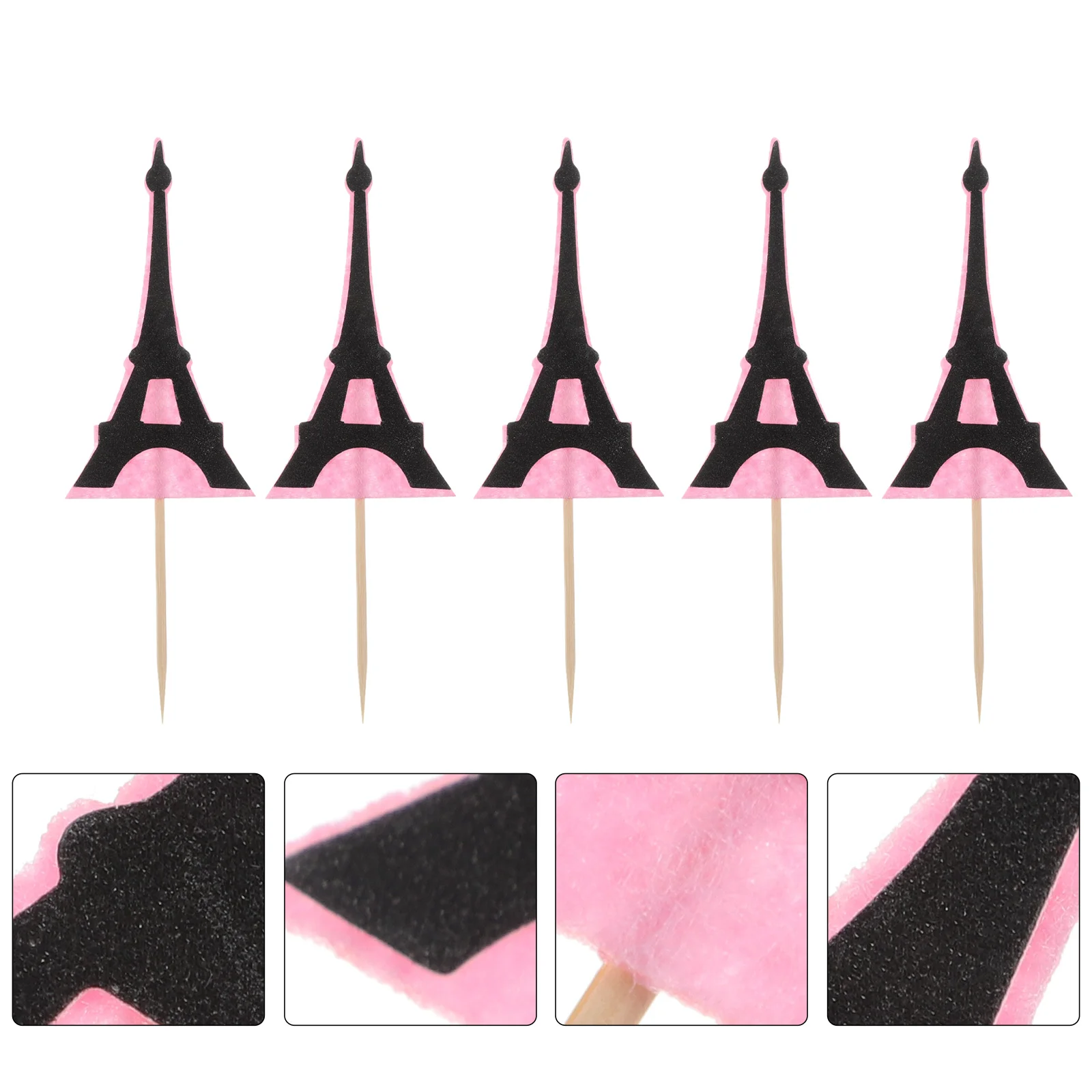 

12 Pcs Iron Tower Cake Decoration Wedding Topper Birthday Cupcake Topper Top Hat Kids Party Paper Cake Decorations Baby