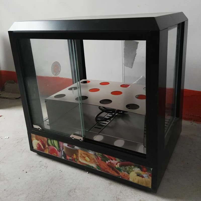 

Food Display Case Hamburger Egg Tart Glass Pizza Showcase Three Floors Food Insulation Display Cabinet