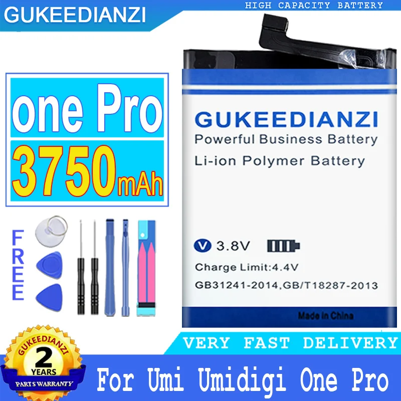 

In stock 3750mAh Originnal Top GUKEEDIANZI Replacement Battery For Umi Umidigi One Pro Onepro Big Power Bateria with free tools