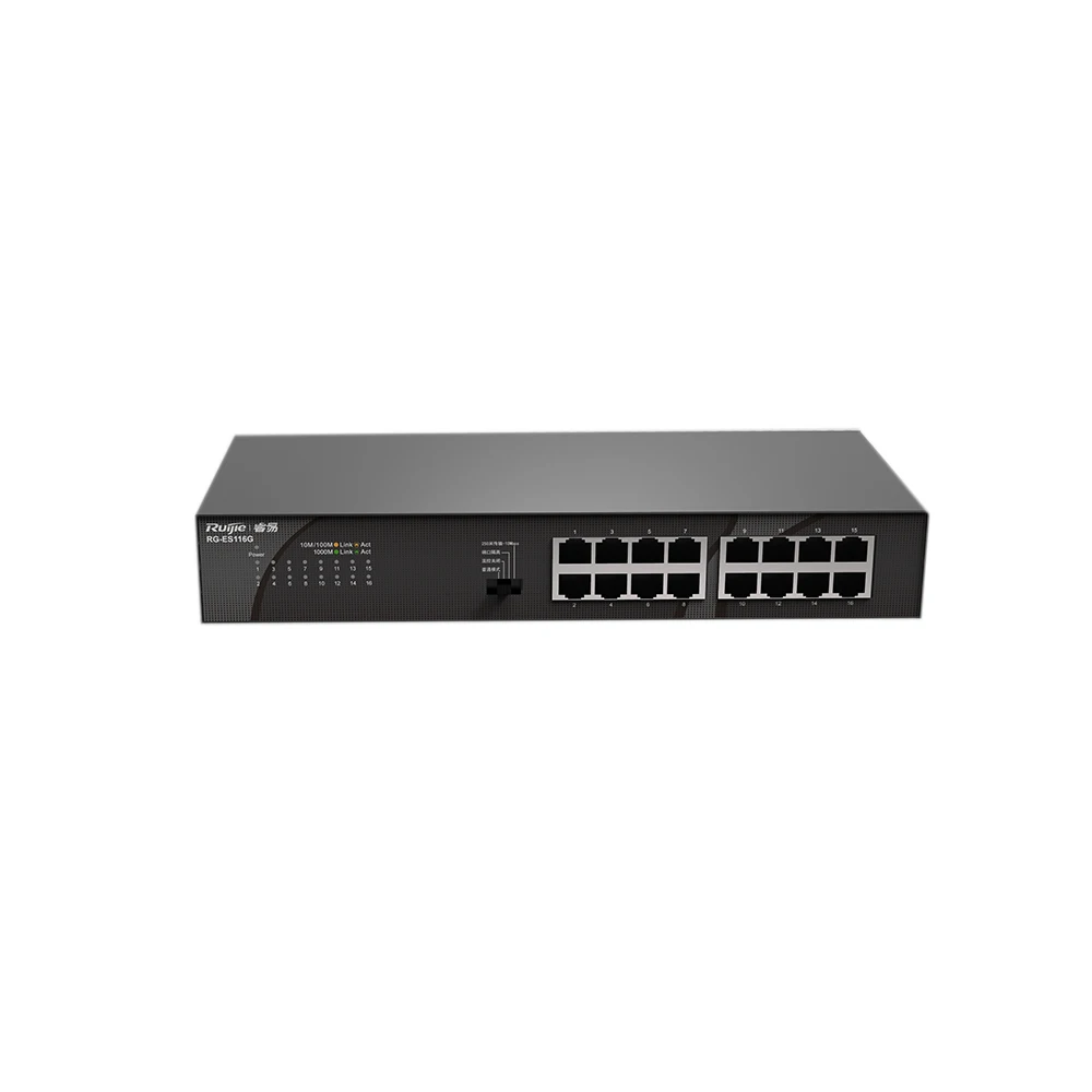 

Wholesale hot sales private label RG-ES116G 16 ports poe ethernet gigabit sfp fiber switch managment network electric port