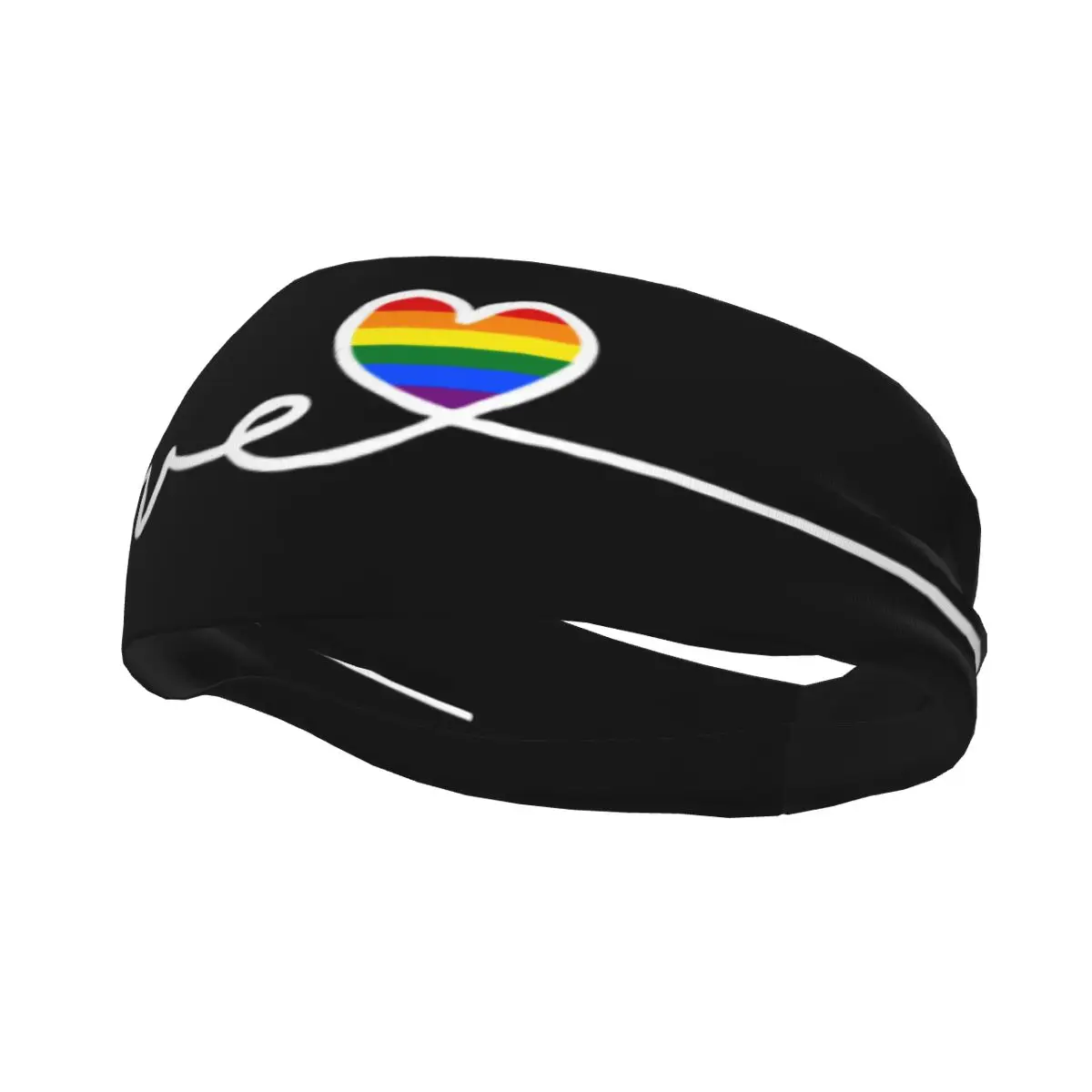 

LGBT Love Women Sweatband Sports Headband Elasticity Jog Basketball Running Hair band Pride Rainbow Bandage Sports Safety