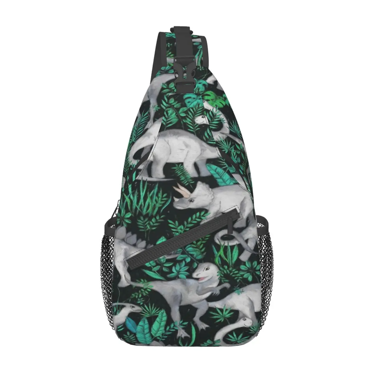 

Нагрудная сумка с динозавром джунглей, модная вместительная подходящая офисная нагрудная сумка через плечо по диагонали, разные стили