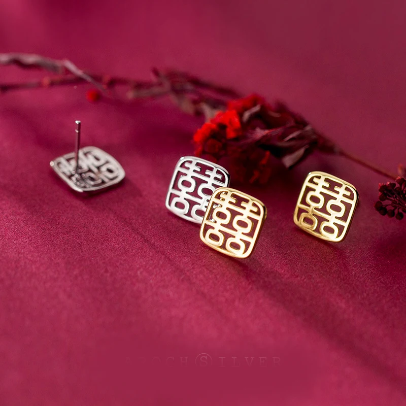 

Женские серьги на удачу, простые серьги из серебра 925 пробы в Корейском стиле, эффектные ювелирные украшения, 2022