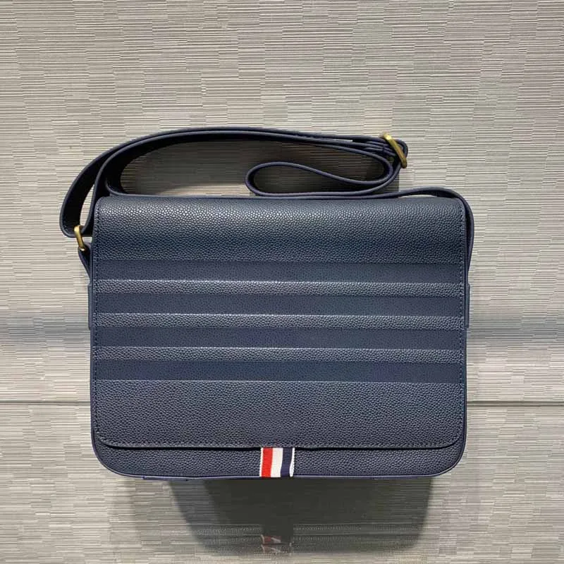 

TB THOM Shoulder Bag Luxury Brand Blue 4-Bar Striped Classic Style Handbags Fashion Cellphone High Quality Genuine Leather Bag
