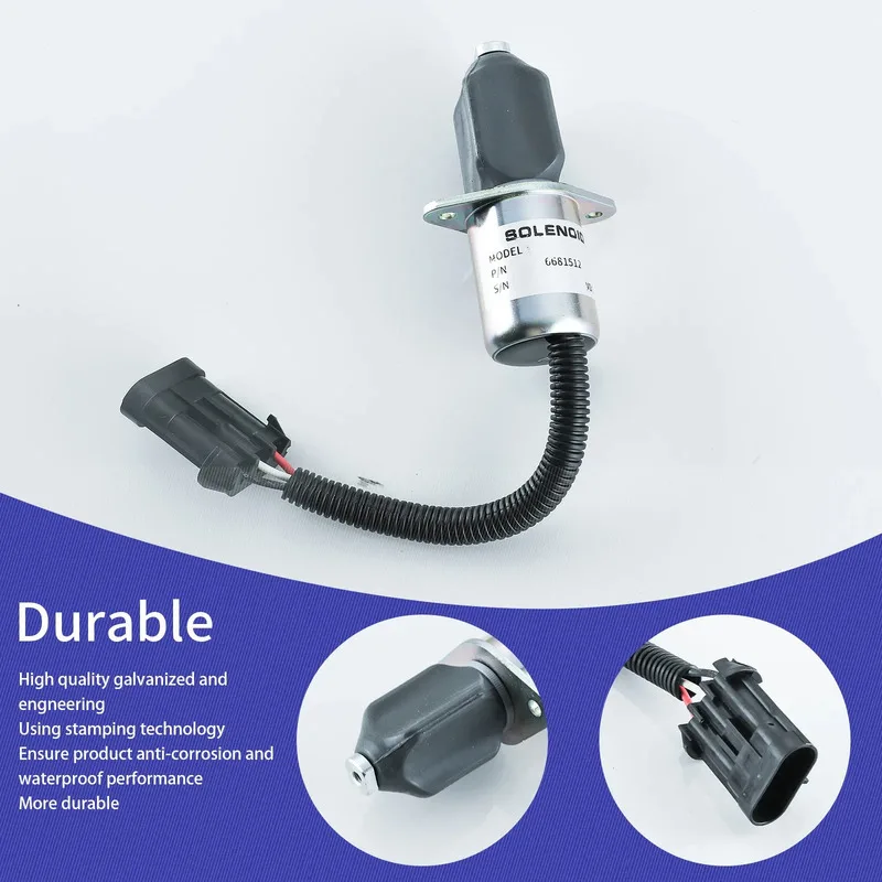 6681512 Заключение топлива 12 В 6681513 6690563 Для Bobcat S70 S100 S130 S150 S160 S175 S185 S205 S220 Соленоид