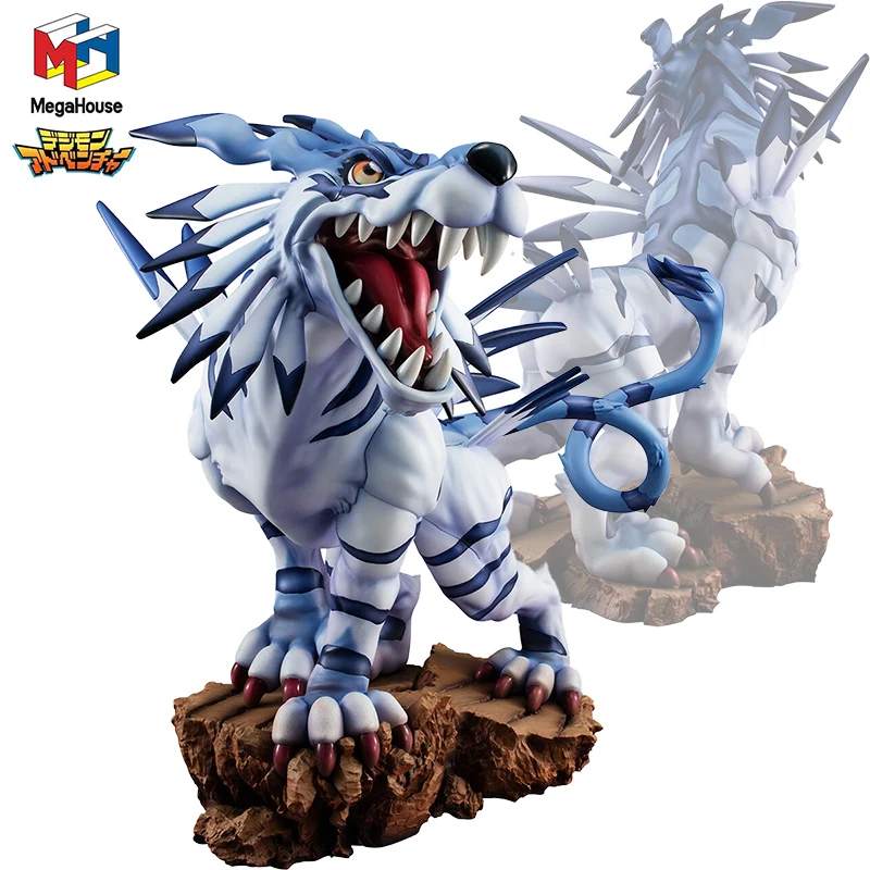 

MegaHouse драгоценный G.E.M. Аниме Digimon Adventure Garurumon BATTLE Ver. Экшн-фигурки из ПВХ 300 мм, Коллекционная модель