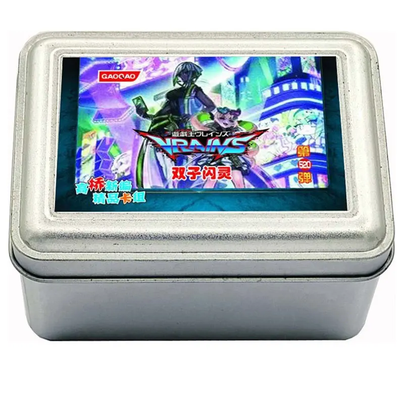

New Yu-Gi-Oh Twin Card Deck Anime Card Iron Box Collection Rare Cards Trading Live Twin Kids Gifts Toys