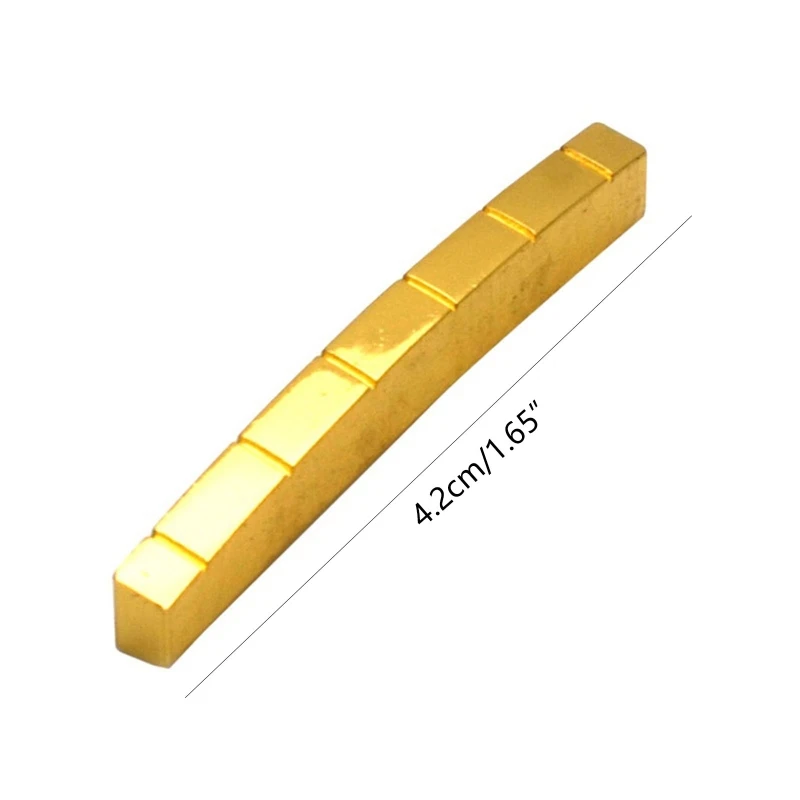 

Adjustable 6 String 42mm/43mm Durable Pre-slotted Brass Slotted Guitar Nut for Electric Guitar Spare Repair Replacements