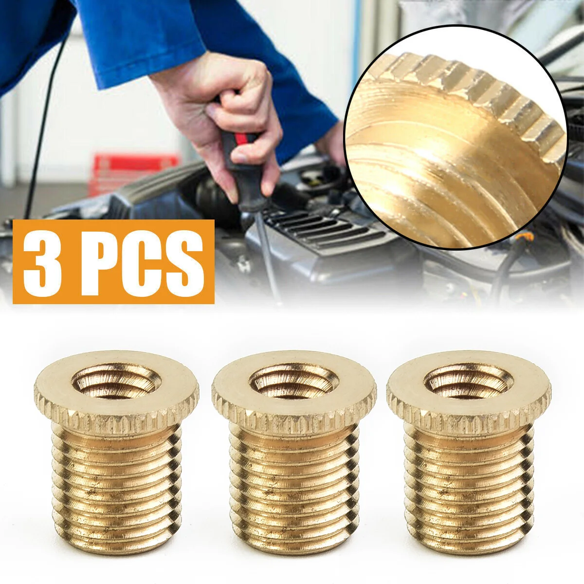 

3pcs Gear Shift Knob Thread Adapter Nut Insert Kit M10x1.25 M10x1.5 M8x1.25 Aluminum Alloy Shift Knob Thread Adapter