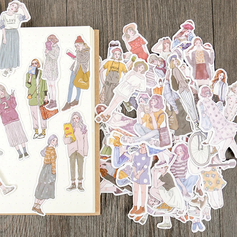 

100Pcs Mori Girls Cute Stickers Kawaii Handbook Notebook Sticker Planner Diy Craft Photo Albums Scrapbooking Stickers Stationery
