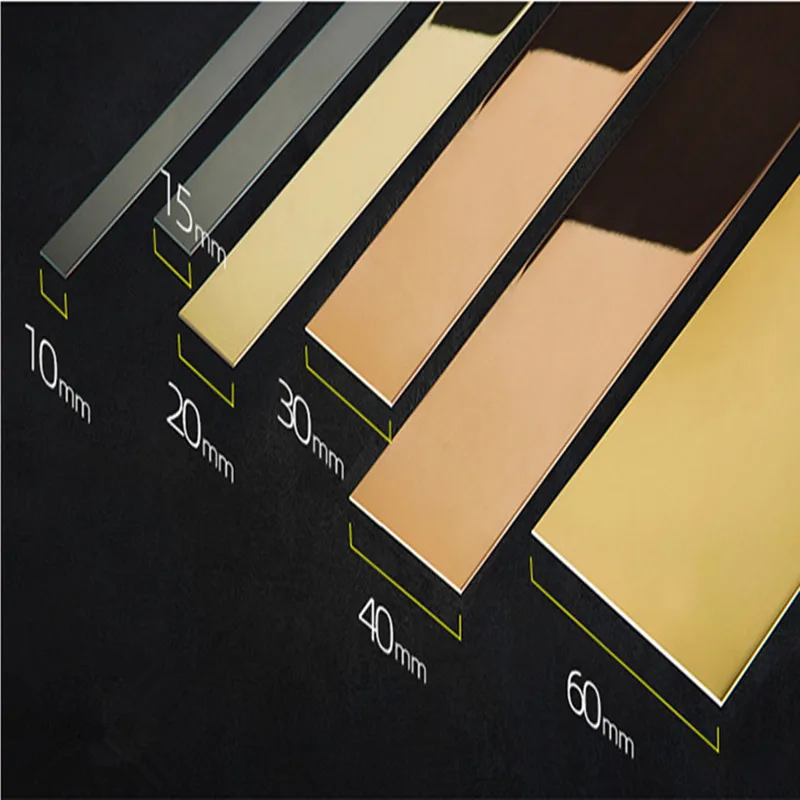 1 рулон самоклеящиеся зеркальные декоративные полосы из нержавеющей стали |