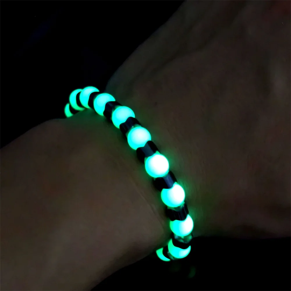 

Dropshipping Luminous Bracelet for Men Women Fashion Natural Stone Elastic Bead Glowing Luminous Bracelet Jewelry Wholesale