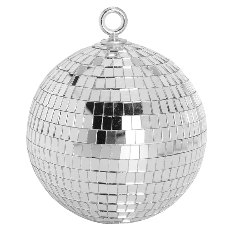 

Светоотражающий зеркальный шар для дискотеки, 30 см, сценические отражающие зеркальные серебряные шарики с подвесными кольцами для танцев, ...