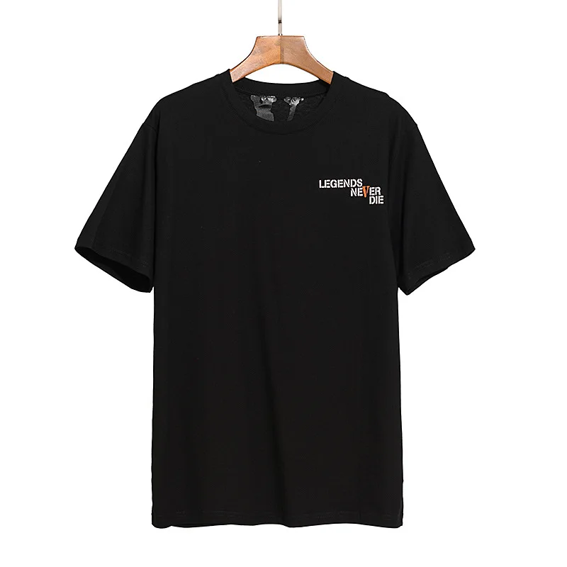 

Женская свободная футболка Vlone, оранжевая уличная футболка в стиле хип-хоп с большим V-образным вырезом, Классическая Мужская хлопковая футб...