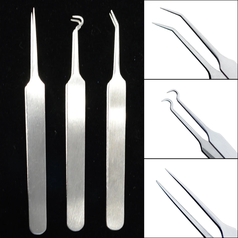 

1 шт. Пинцет для наращивания ресниц из нержавеющей стали, инструмент для удаления угрей, уход за лицом, зажим, щипцы для макияжа, аксессуары д...