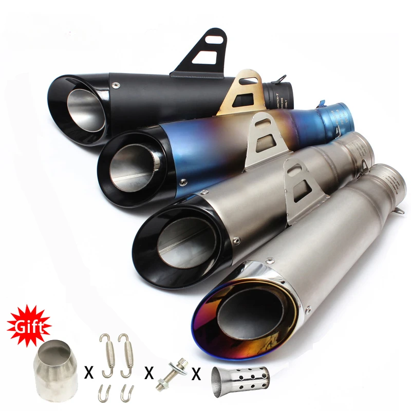 

51mm 60mm Universal Motorcycle Exhaust Muffler Steel Pipe escape moto FOR gp project with DB killer gsxr 750 CBR10000 Z1000