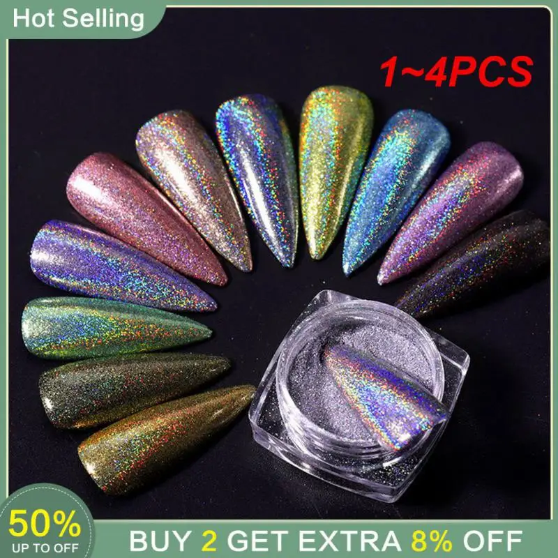 

1~4PCS Fine Nail Powder Nail Astringent Powder Nail Glitter Manicure Decor Nail Laser Powder Sequin Glitter Nail Art Flash