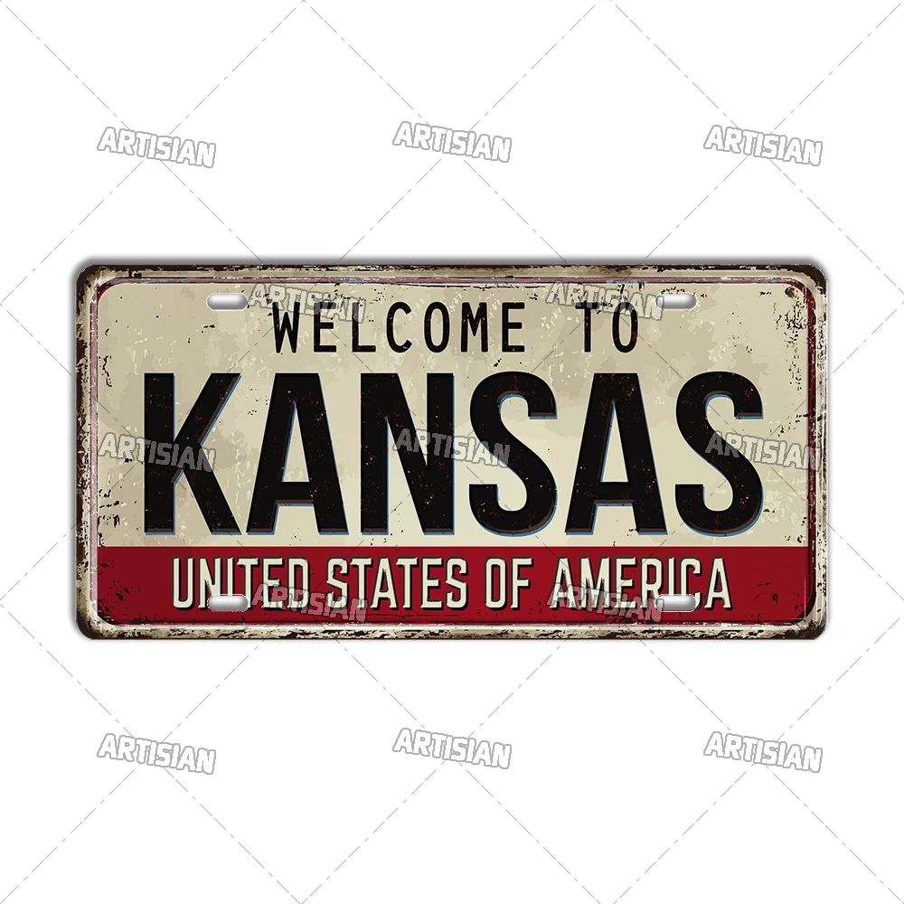 

Металлическая табличка "Welcome To USA CITY"