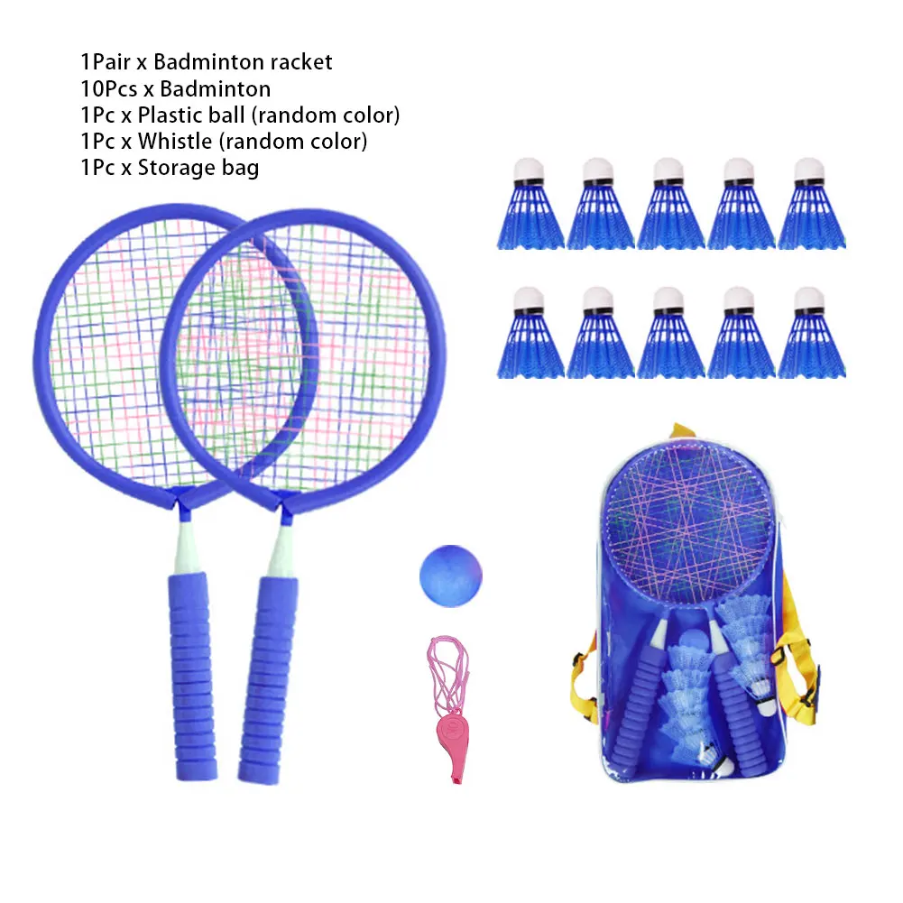 

Home Gift Sports Training Toy With Shuttlecock Outdoor For Children Badminton Racket Set Boy Girl Widened Surface Storage Bag