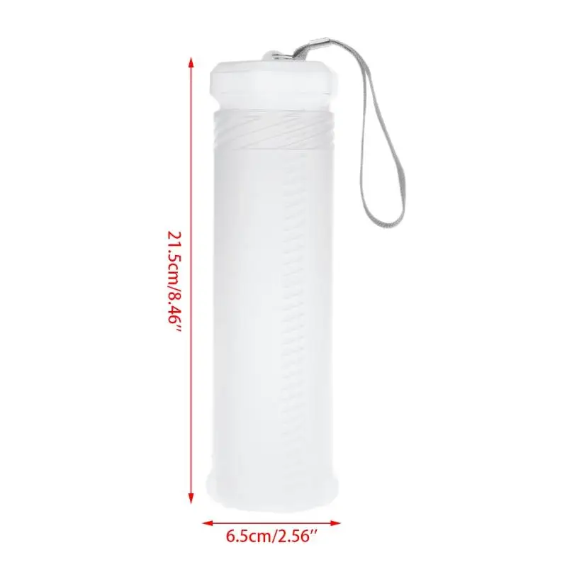 

Slim Transparent Cylinder Pencil Case Adjustable Plastic Pen Holder Portable Dropship