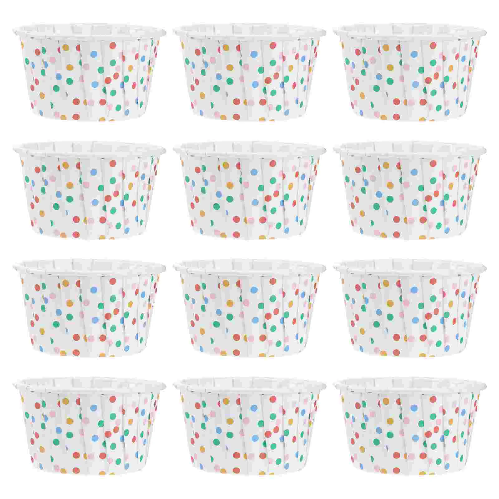 

100 pcs Sundae Cups Shaved Ice Cups Paper Baking Cups
