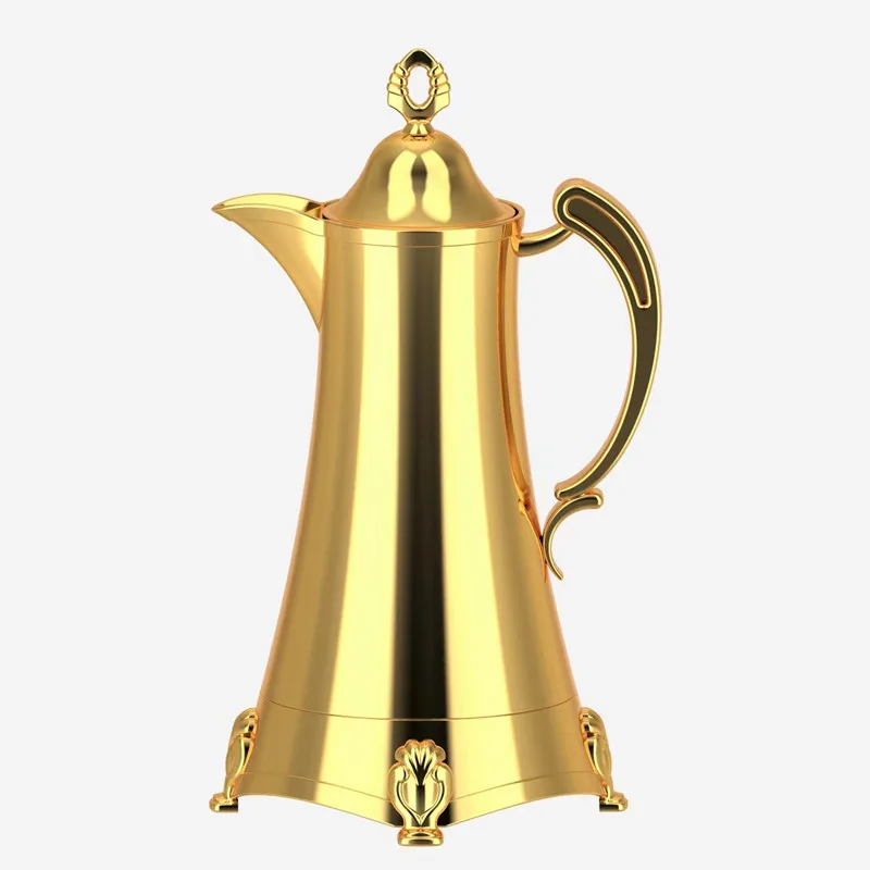 

800ML Classic Arabic Thermos, Coffee Pot, Hotel, Office, Plastic, Laptop, Glass Lining, Household Hot Water Kettle, Gold
