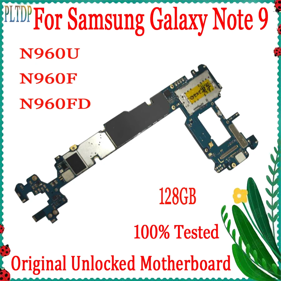 

Free Shipping 128GB Mainboard For Samsung Galaxy Note 9 N960U N960F N960FD Motherboard Original Unlock Logic Board Tested Plate