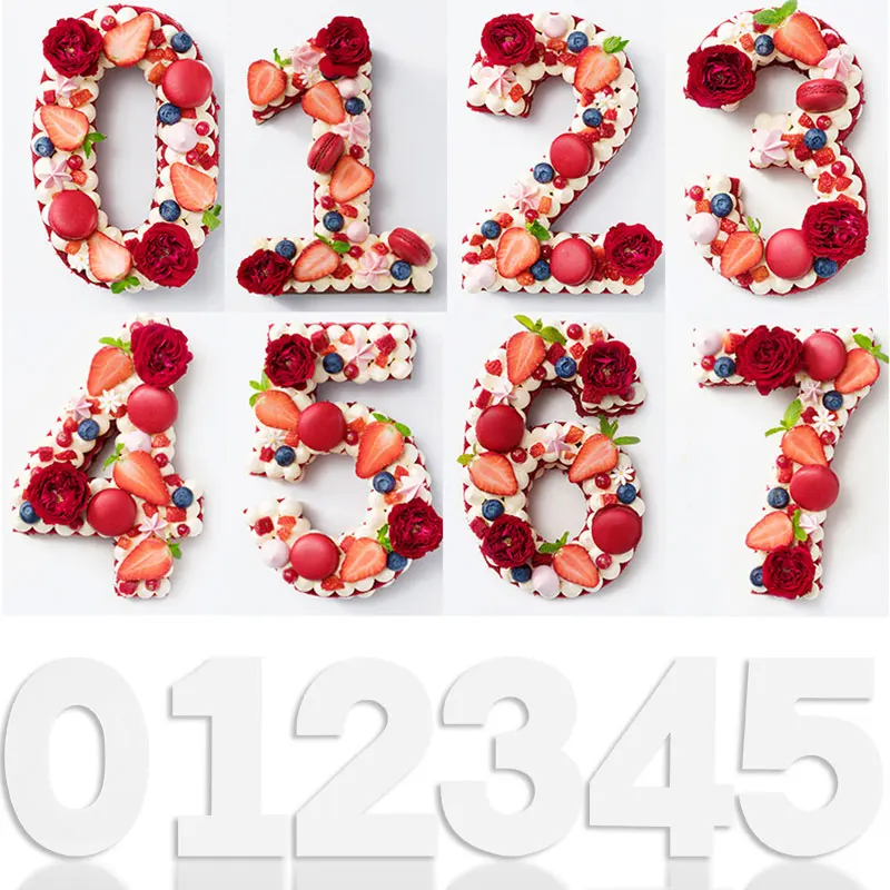 

4/6/8/10inch Number Cake Mold PET Cake Decorating Tools Confeitaria Maker Wedding Birthday Cake Design Bakeware Pastry Tools