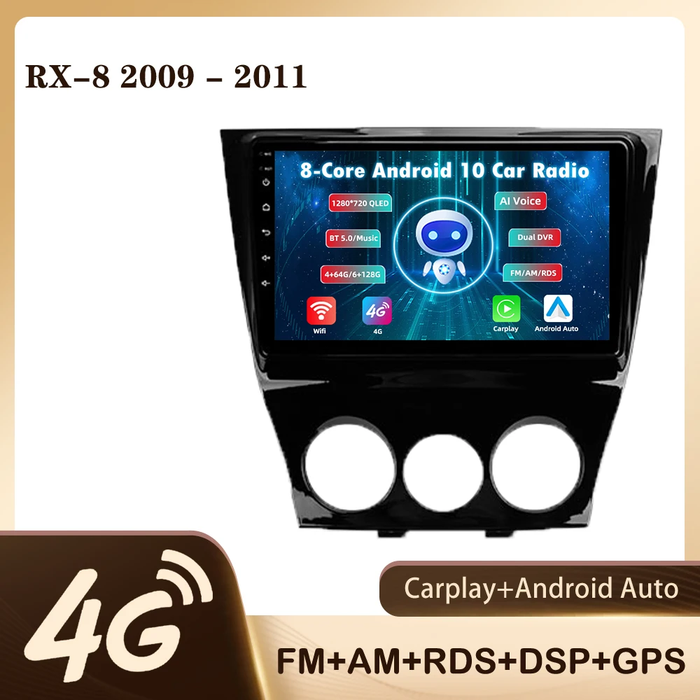 

JMANCE For Mazda RX-8 SE 2009 - 2011 Car Radio Ai Voice Multimedia Video Player Navigation GPS Android No 2din 2 din dvd