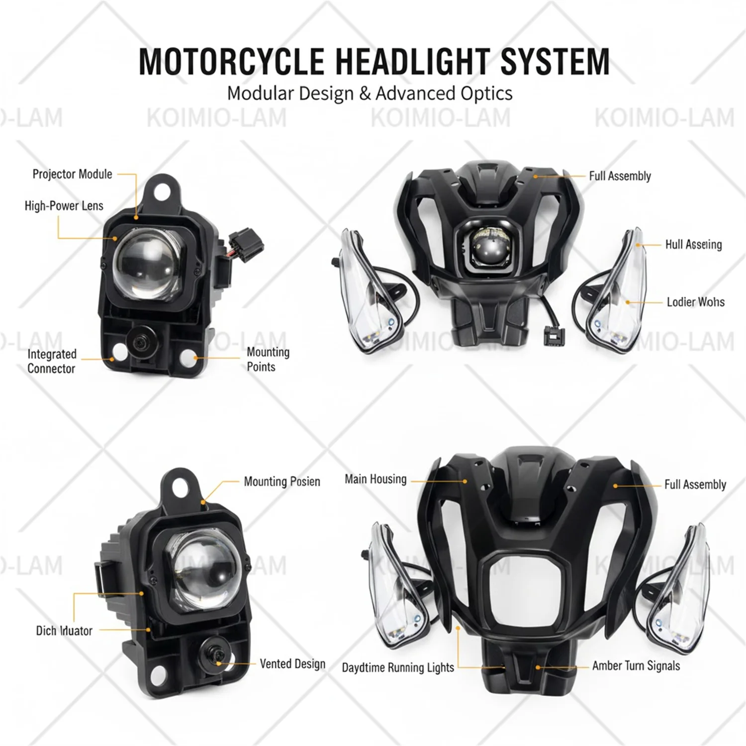 Фото Подходит для YAMAHA MT 07 2021-2024 мотоциклетная фара в сборе, пластиковый обтекатель MT-07 MT07 FZ07 2022 2023 №5